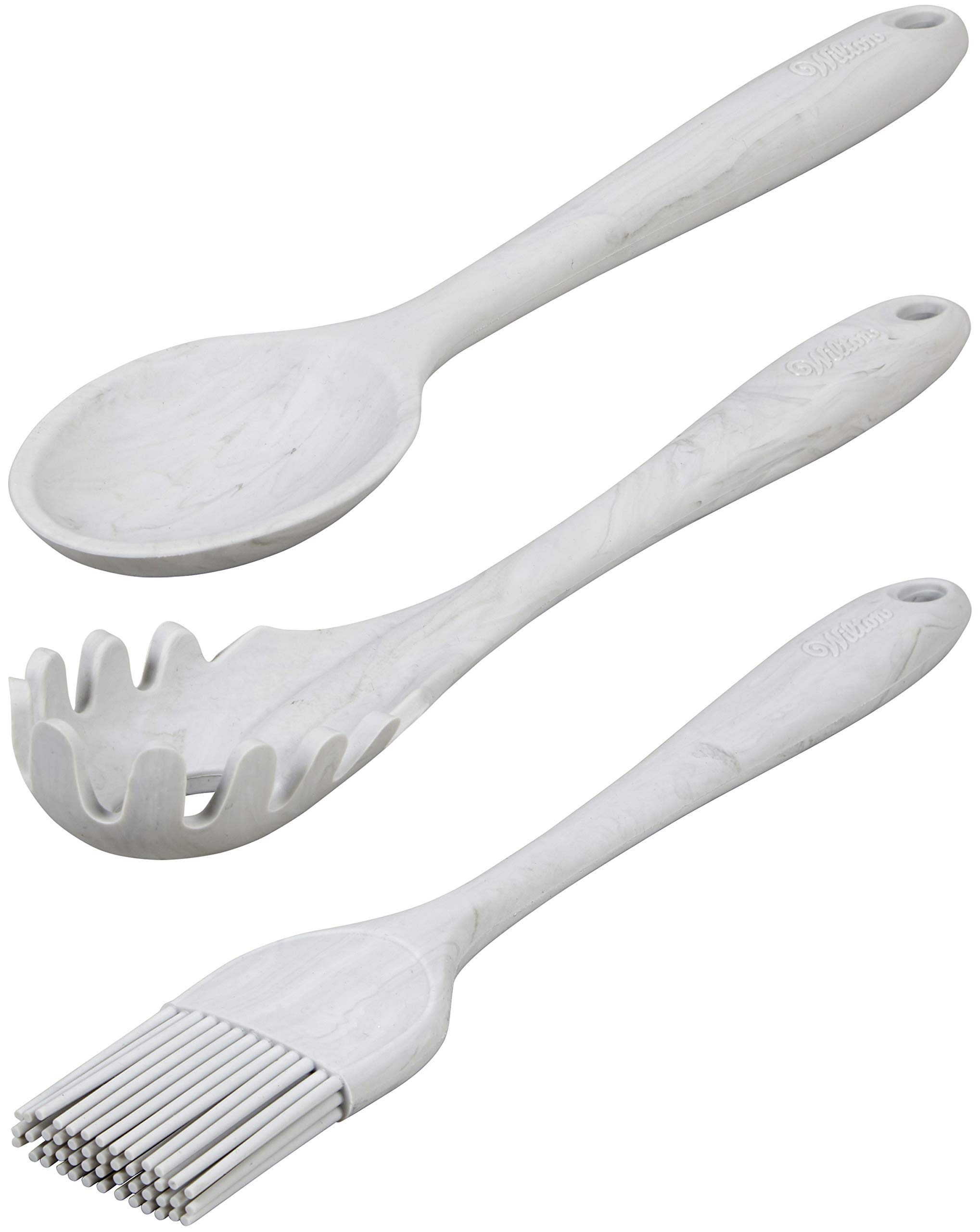 Wilton Marble Silicone Kitchen Utensils Set - 6-Piece Non-Slip Heat Resistant Cooking Tools for Baking, Mixing & Serving - Perfect for Home Chefs & Gift Giving