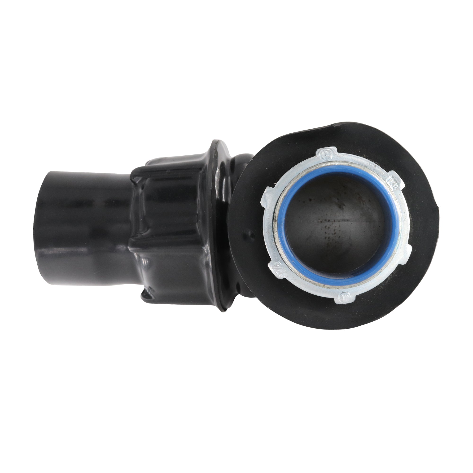 CIRENEG MFOCAST90150 90° PVC Coated Liquidtight Conduit Connector, 1 1/2 Inch - Weatherproof Electrical Fitting for Outdoor Wiring, Industrial Use & Hazardous Locations