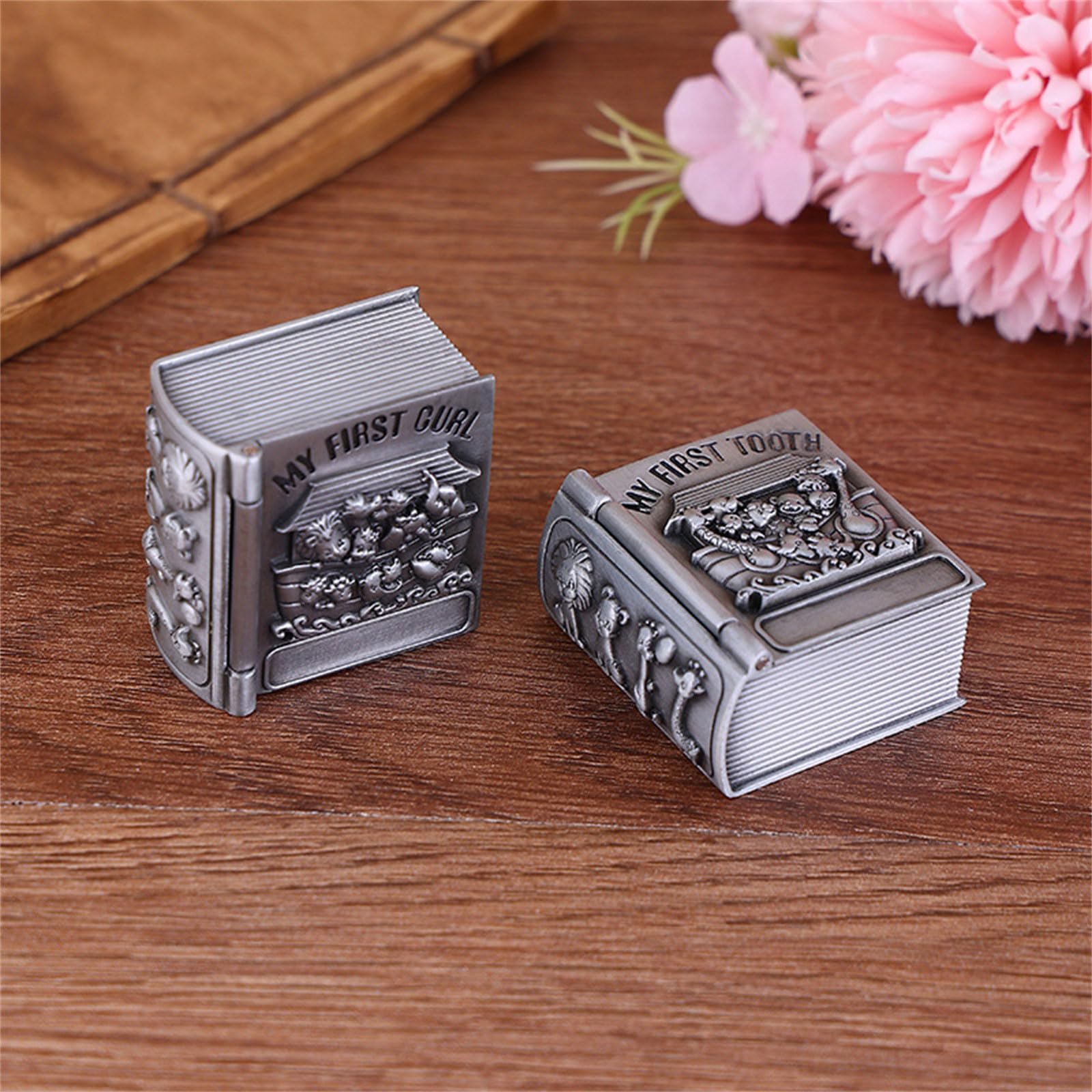 European Baby Teeth Keepsake Box - Zinc Alloy First Tooth Storage for Kids, Perfect for Milestone Memories