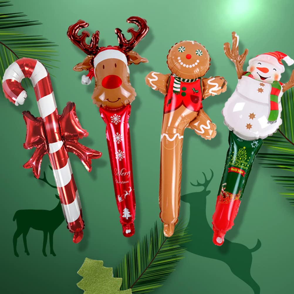 ABOOFAN 12pcs Inflatable Christmas Balloon Decorations - Holiday Candy Canes, Lollipop Ornaments for Xmas Tree, Wall & Party Decor - Perfect for Home, Office & Festive Celebrations