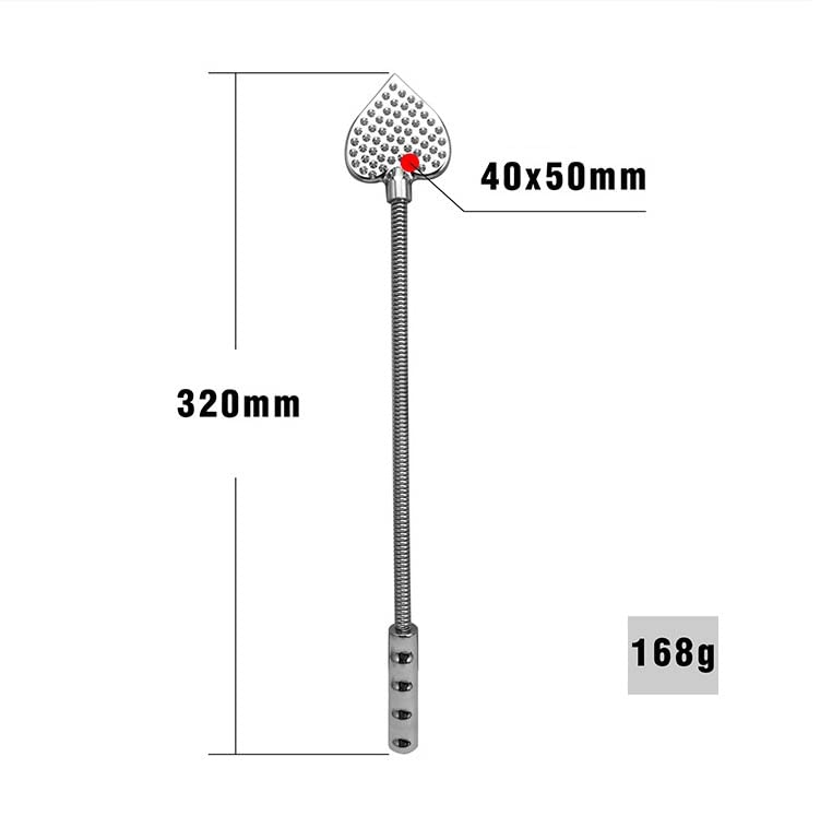 Metal Spanking Paddle - SM Bondage Whip for Couples, BDSM Toy with Heartbeat Design - Perfect for Sensual Play & Flirting in the Bedroom