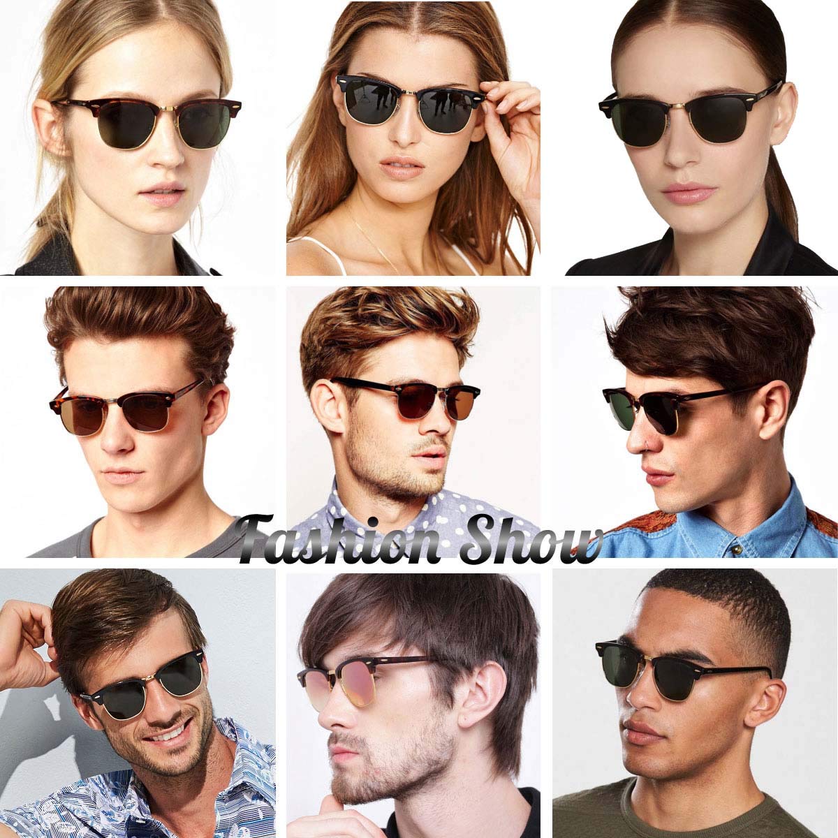 Dollger Polarized Browline Sunglasses - Classic Semi-Rimless Retro Frame for Men & Women - UV400 Protection - Perfect for Driving, Outdoor Sports & Fashion Accessories