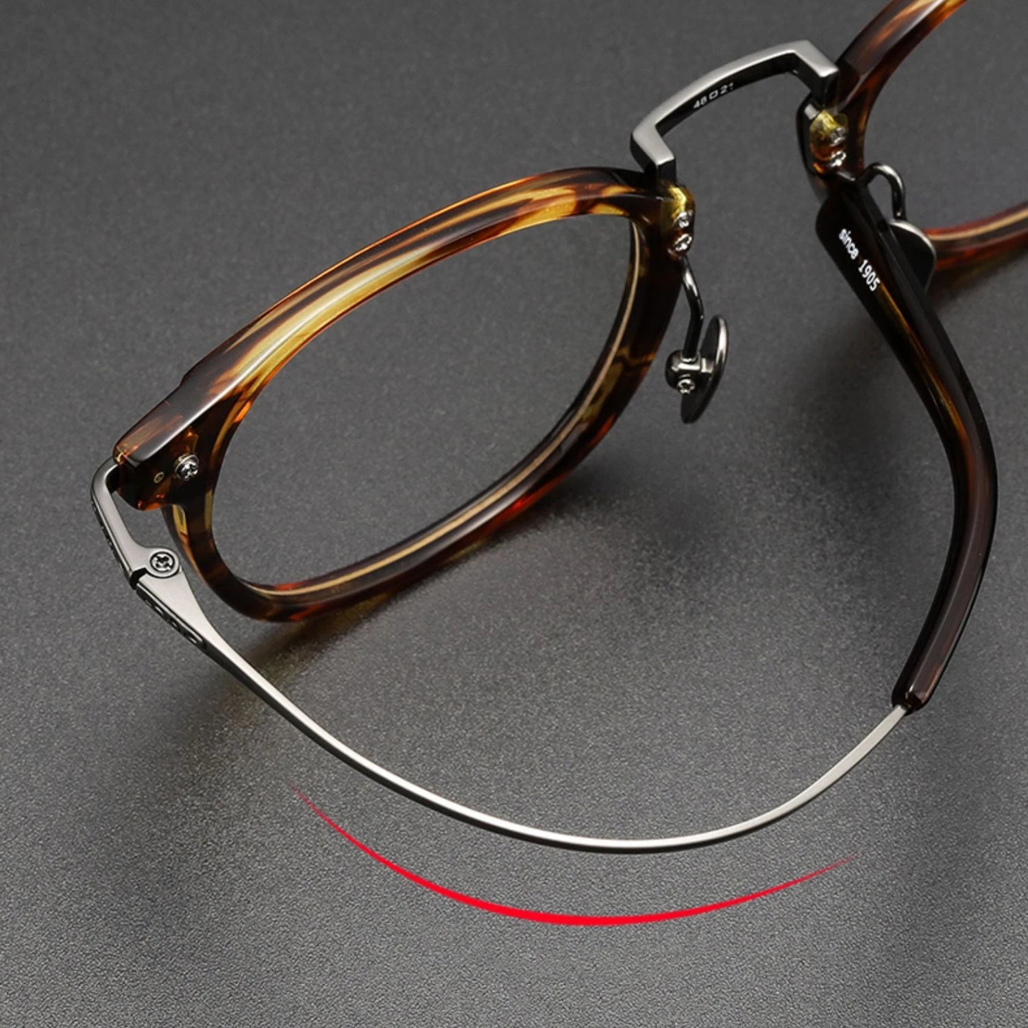Stylish Unisex Black Titanium Acetate Square Eyeglasses Frame G817 - Perfect for Work, Reading & Fashion Accessories