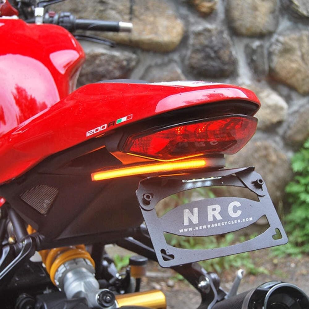 New Rage Cycles 1200R-FE-ST Motorcycle Fender Eliminator Kit - Black, Universal Fit for Harley, Cruiser & Chopper Bikes - Easy Install, Sleek Rear Fender Delete for Custom Look (Street & Show Use)