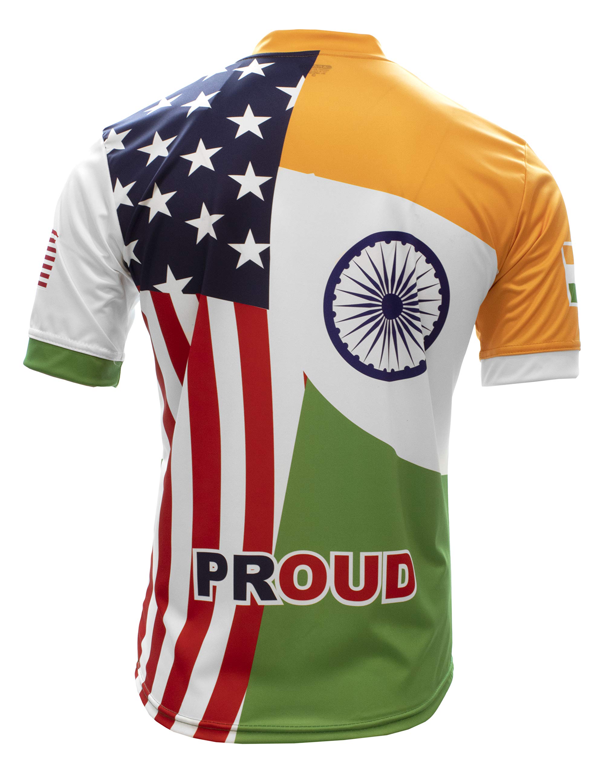 Authentic India & USA Men's Fan Jersey - Red & White Colors for Cricket & Baseball Games, Sports Events & Casual Wear