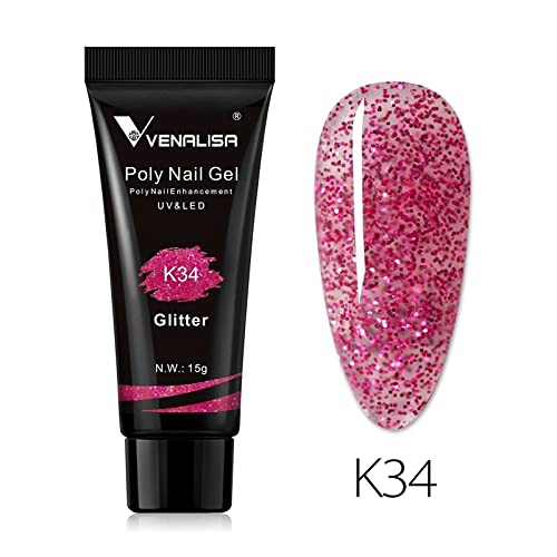 Venalisa Poly Builder Gel - 15g Professional Acrylic Nail Extension Gel for Strong & Natural-Looking Nails | Perfect for Salon & Home Manicures, DIY Nail Art