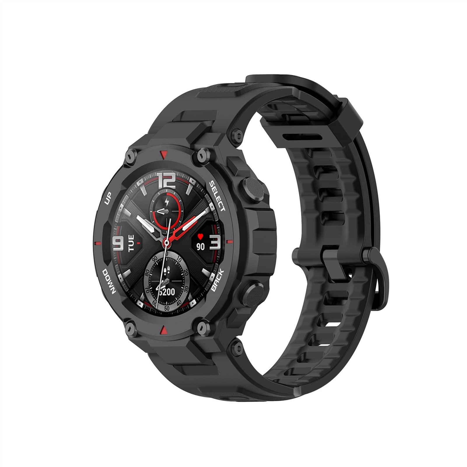 **Huami T-Rex Replacement Silicone Band - Soft Sport Strap for Smart Watch, Durable Wrist Protection Case, Transparent (4-Strap Pack) - Perfect for Running, Swimming & Outdoor Activities**