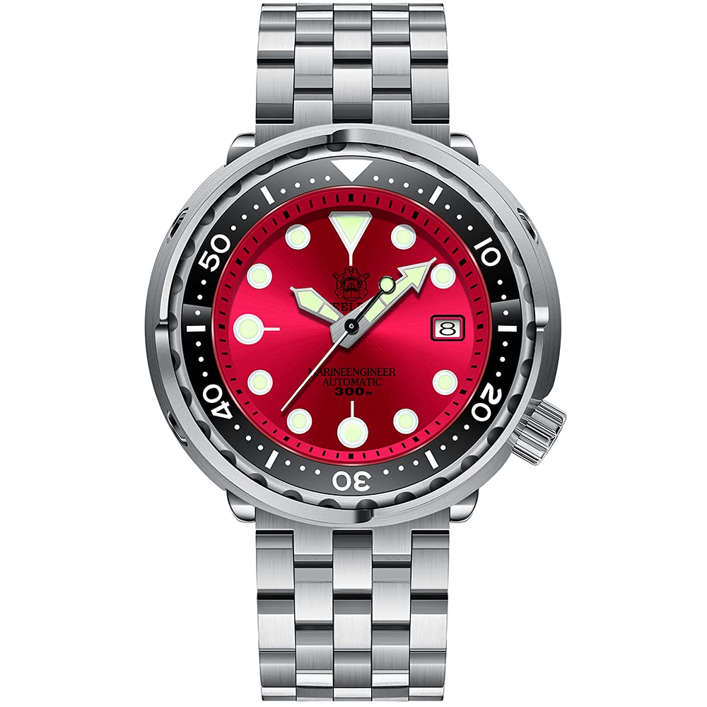STEELDIVE Men's Automatic Diver Watch - 300m Water Resistant, C3 Luminous, Ceramic Bezel, Self-Winding Mechanical Movement - Perfect for Scuba Diving, Water Sports & Outdoor Adventures (Model: SD1975)