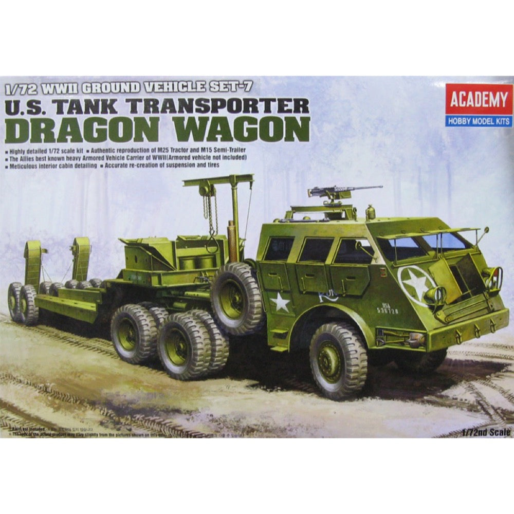 1/72 Scale M26 Dragon Wagon Military Vehicle Model Kit - Academy 13409 - Perfect for Collectors, Wargaming & Historical Dioramas