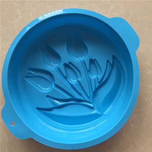 Premium Large Tulip Silicone Baking Mold - Non-Stick Cake, Pizza & Mooncake Pan for Home Bakers | Perfect for Birthday Cakes, Desserts, and Holiday Baking