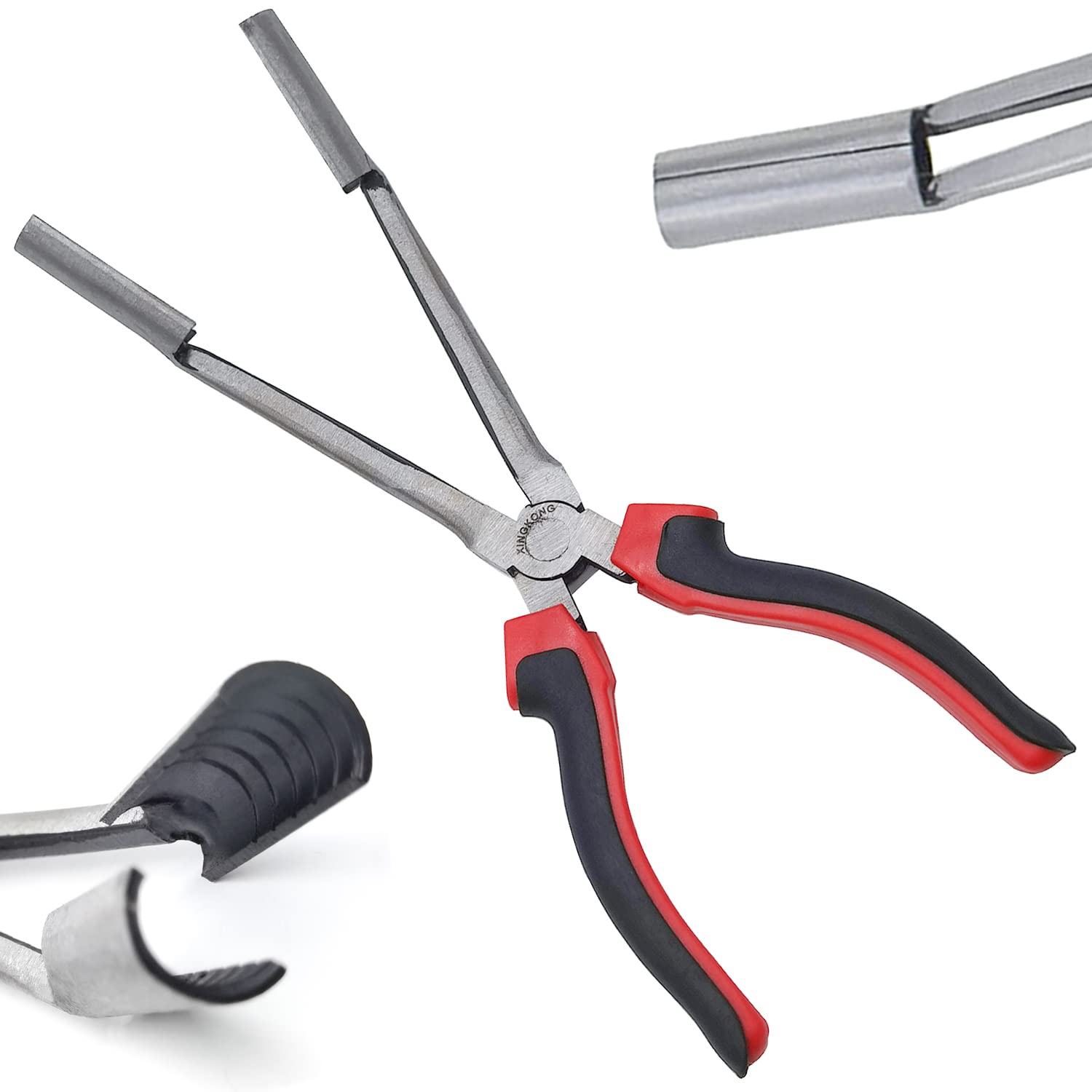 QISF 11-Inch High Voltage Spark Plug Wire Removal Pliers - Professional Cylinder Cable Clamp Tool for Spark Plug Boot Removal - Perfect for Tight Engine Spaces - Ideal for Auto Repair, DIY Mechanics & Engine Maintenance