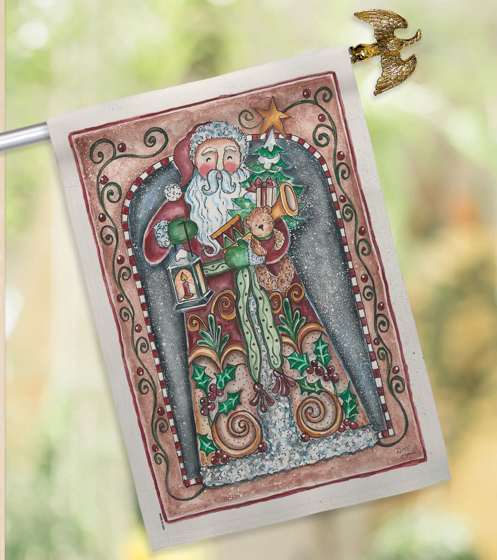 Santa Christmas House Flag Set with Pole - 28