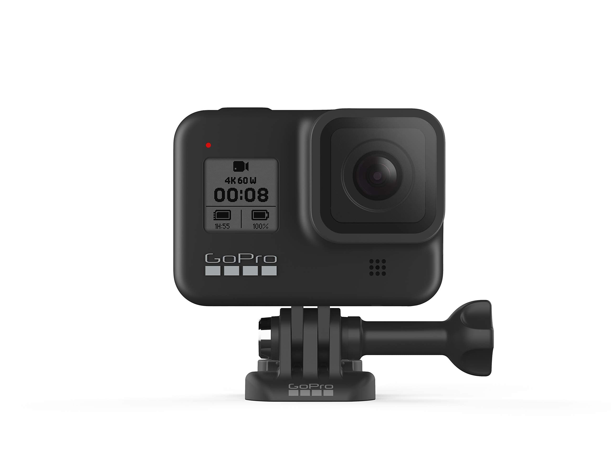 GoPro HERO8 Black 4K Action Camera Bundle - Waterproof with Dual Battery Charger, 3 Batteries & Protective Case | Perfect for Vlogging, Travel Adventures & Extreme Sports Recording