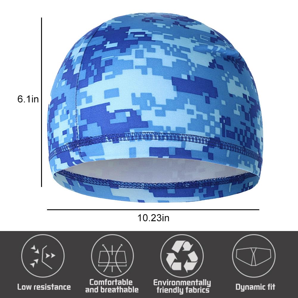 12 Pack Cooling Skull Caps for Men & Women - Breathable Sweat Wicking Beanie for Cycling, Running, Sports - Helmet Liner & Head Wrap for Workouts, Outdoor Activities & Hot Weather Protection