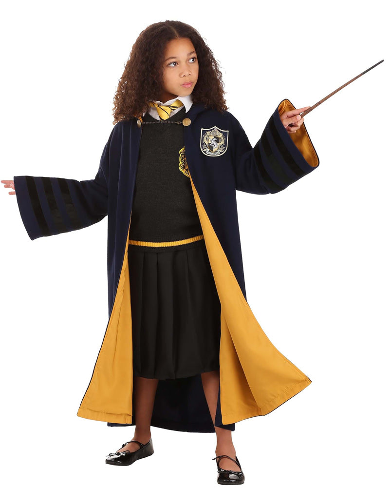 1920s Hogwarts Hufflepuff Kids Costume Robe - Authentic Harry Potter Cosplay Outfit for Halloween & Theme Parties