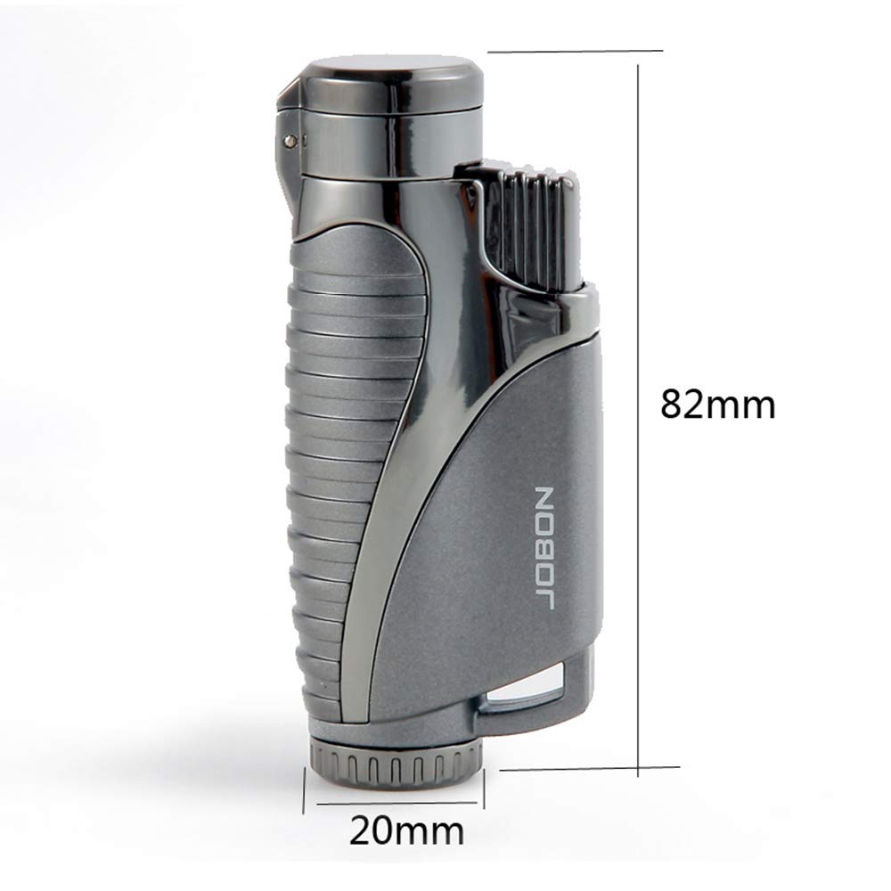 Windproof Butane Lighter - Adjustable Turbo Flame for Cigars & Outdoor Use