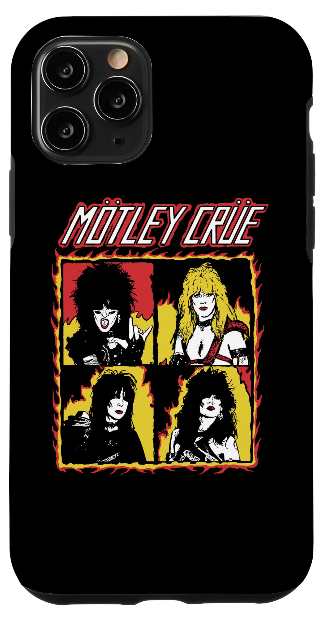 iPhone 11 Pro Case - Mötley Crüe Shout At The Devil Flames Design | Protective Phone Cover for iPhone 11 Pro | Perfect for Concerts, Rock Fans & Music Lovers