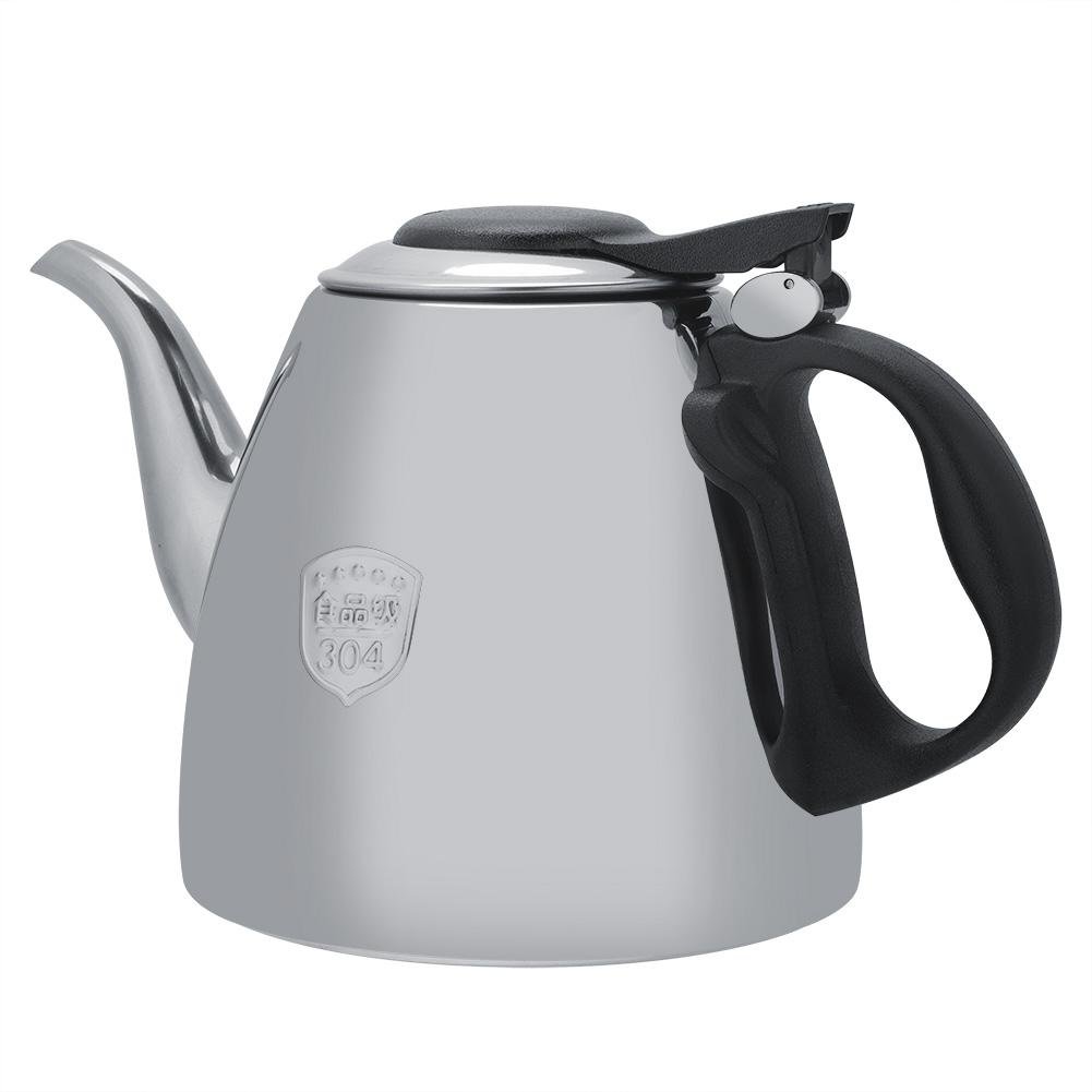 Premium Stainless Steel Coffee & Tea Pot - 1.2L/1.5L Stovetop Kettle with Heat-Resistant Handle for Home & Office Use - Perfect for Brewing, Serving & Entertaining (Silver)