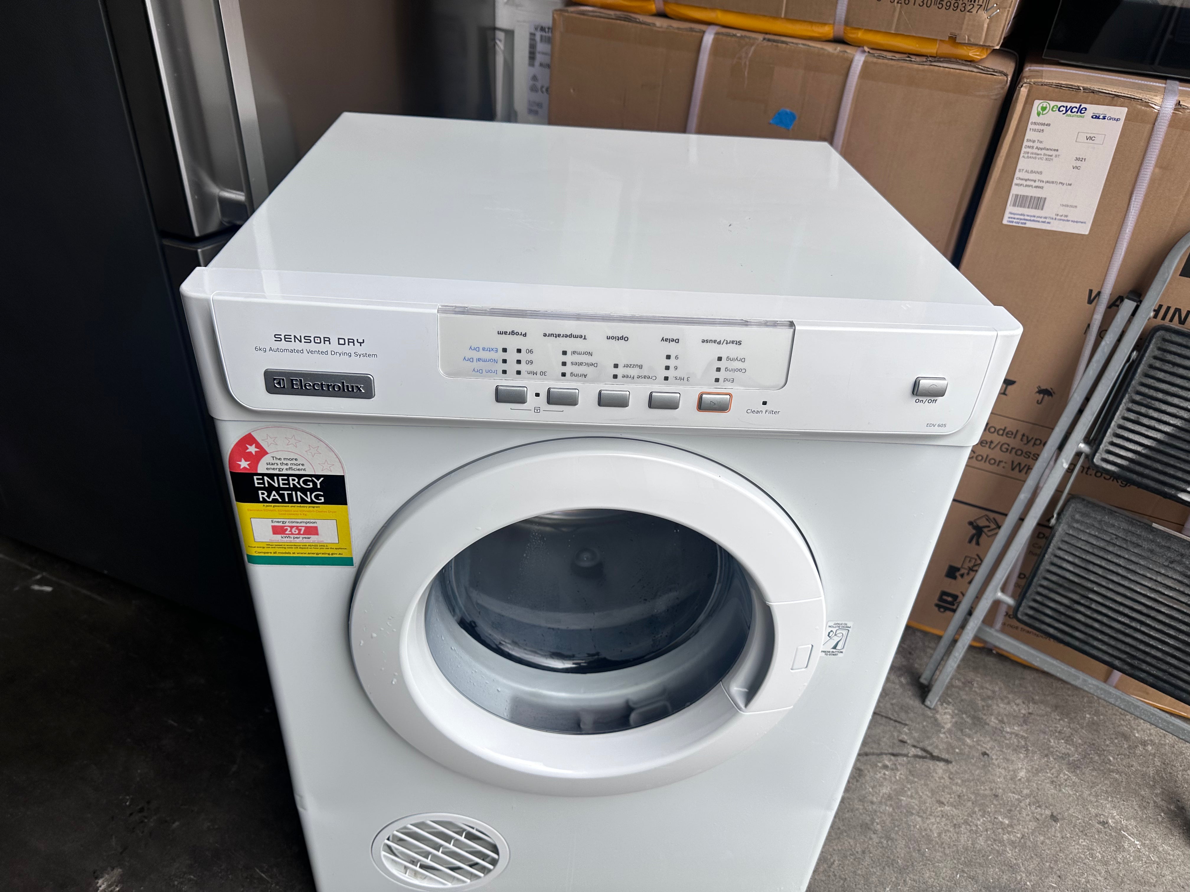 Refurbished Electrolux 6kg Auto Sensing Dryer - Energy Efficient Laundry Solution for Small Apartments & Compact Spaces