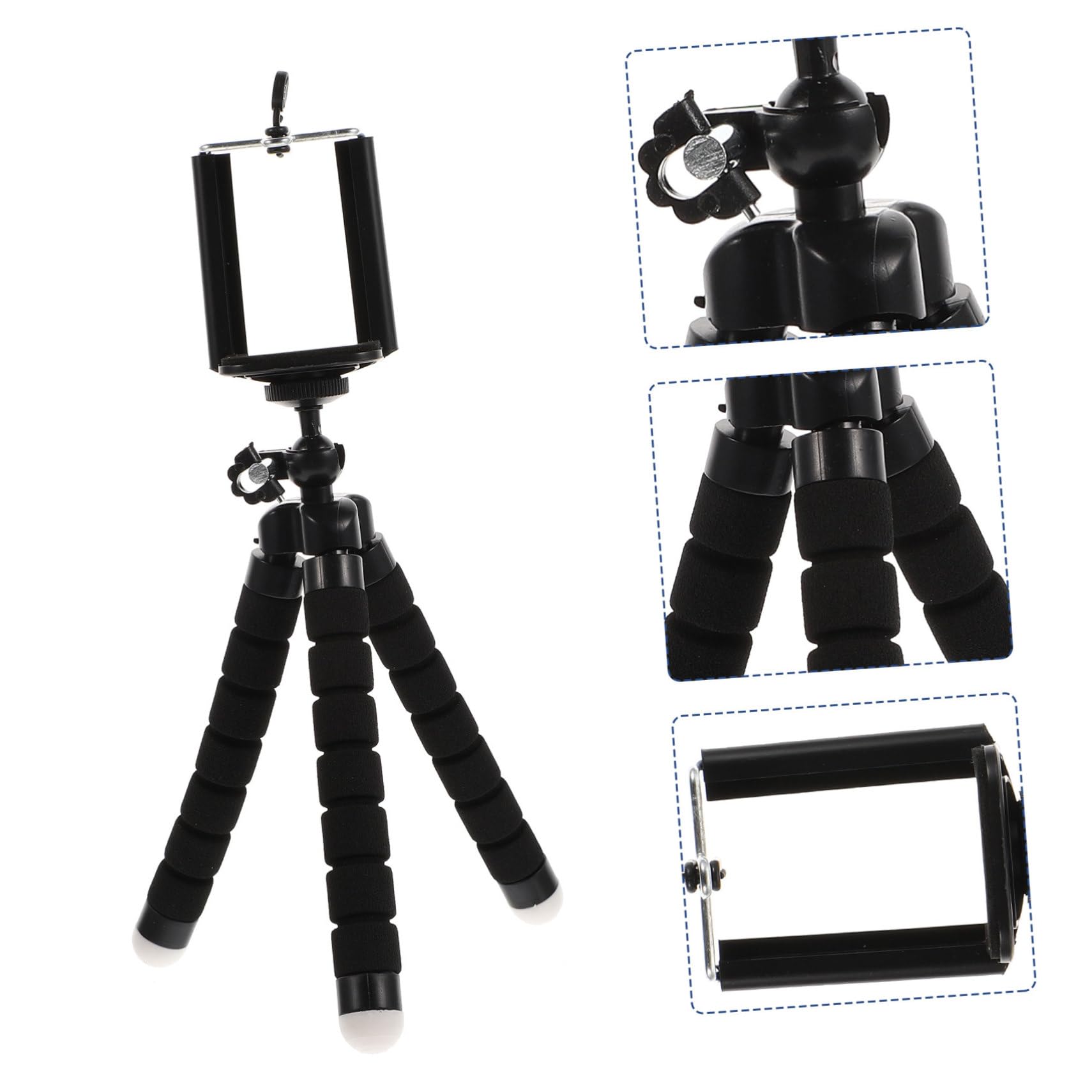 Uonlytech 2 Pack Universal Phone Stand for Desk - Adjustable Triangle Phone Holder, Camera Stand & Photography Tripod for iPhone, Samsung, Smartphones - Perfect for Video Calls, Live Streaming & Content Creation