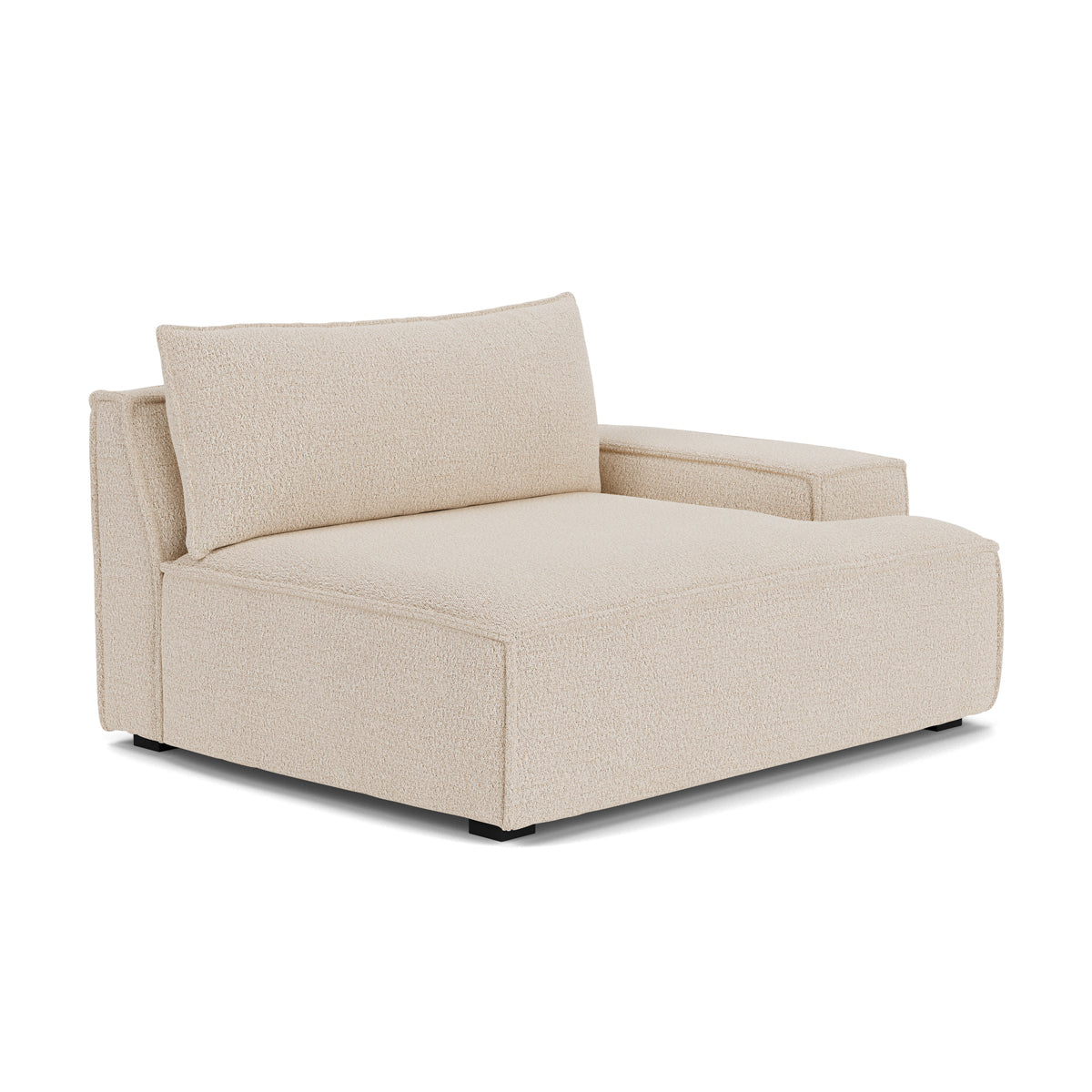 Stylish Daphne Boucle 1-Seater Right Arm Modular Sofa - Modern Living Room Furniture for Small Spaces & Apartments | Perfect for Cozy Reading Nooks & Studio Decor