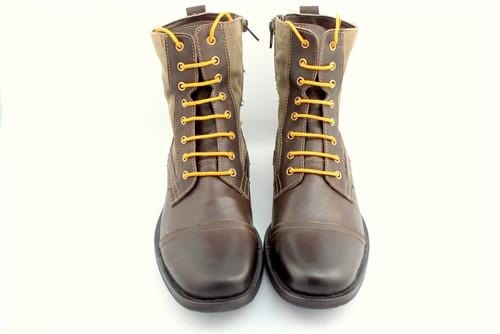 Tiqui Orange Boot Shoelaces - 54 Inch/137cm Long Durable Round Boot Laces for Work Boots, Hiking Boots & Combat Boots - Perfect for Outdoor Activities, Workwear & Military Style