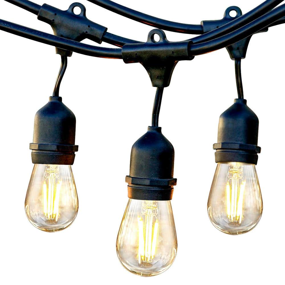 24 ft. Outdoor Hanging String Lights - Waterproof LED Patio Lights for Garden, Backyard, Wedding & Party Decor - Perfect for Outdoor Dining, Pergola and Landscape Lighting