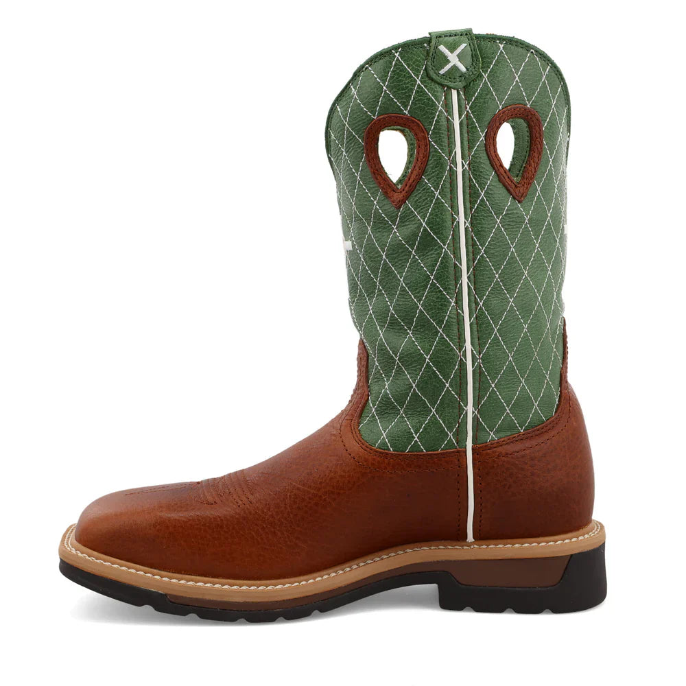 Men's 12 Western Work Boots - Durable Leather Cowboy Boots for Ranch Work & Outdoor Activities | Perfect for Rodeo, Farming & Country Style