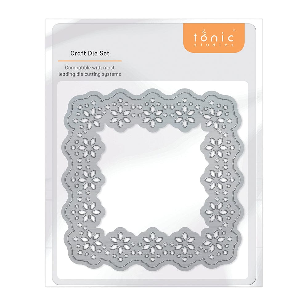 Floral Square Die Set 4685E - Perfect for Scrapbooking, Card Making, and DIY Paper Crafts