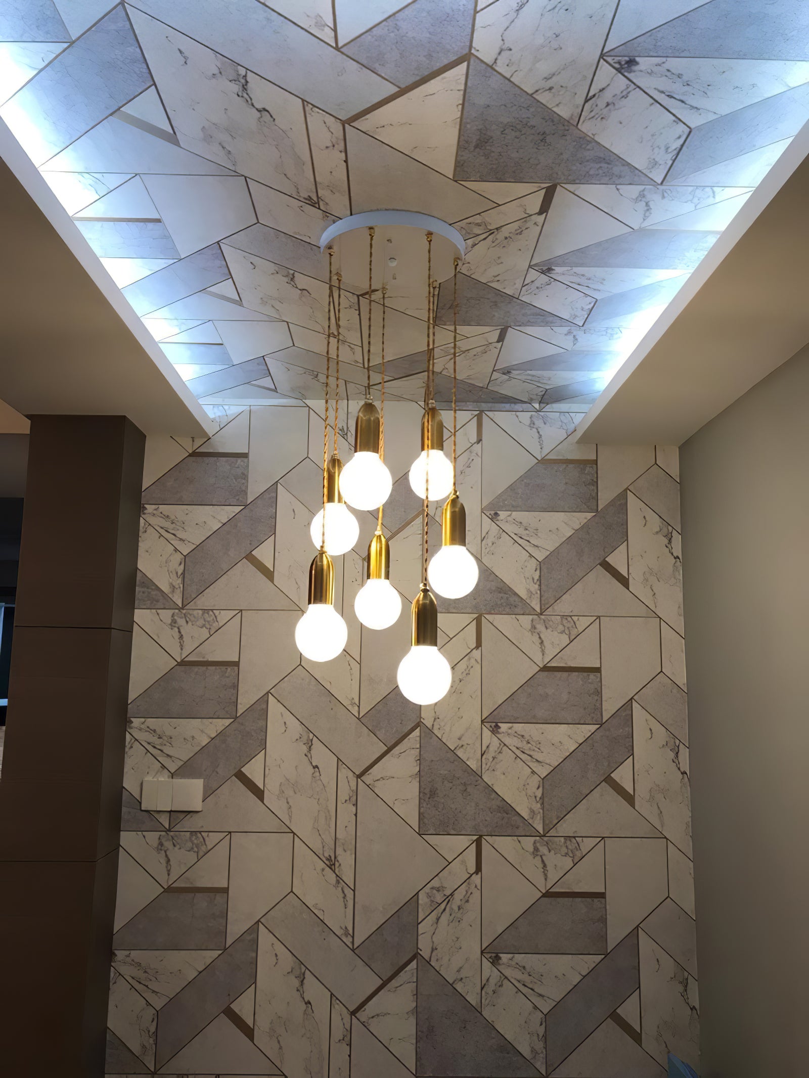 Crystal Bulb Pendant Light - Elegant Glass Ceiling Lighting Fixture for Dining Room, Kitchen Island & Bedroom Decor