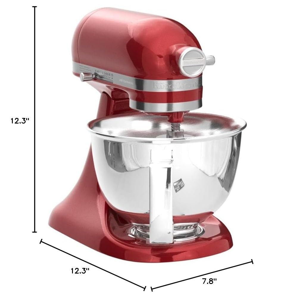 KitchenAid Artisan Mini 3.5 Quart Tilt-Head Stand Mixer - KSM3316X - Empire Red | Compact Baking Mixer for Cookies, Cakes & Dough | Perfect for Small Kitchens & Home Bakers