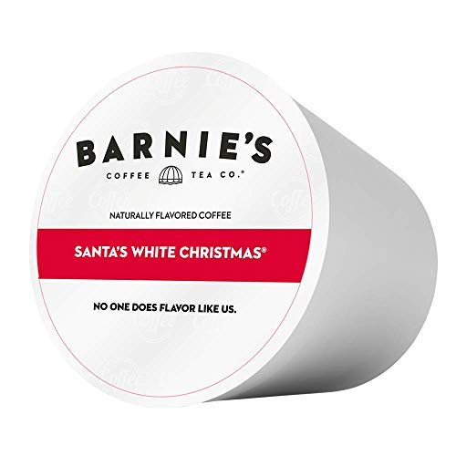 Barnie's Coffee & Tea Santa's White Christmas K-Cup Pods - Medium Roast Arabica Coffee for Keurig Brewers (4 Boxes, 24 Count Each) - Perfect for Holiday Gifts & Cozy Winter Mornings
