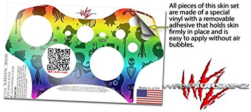 XBOX 360 Controller Skin - Cute Rainbow Monsters Decal for Gaming Fun