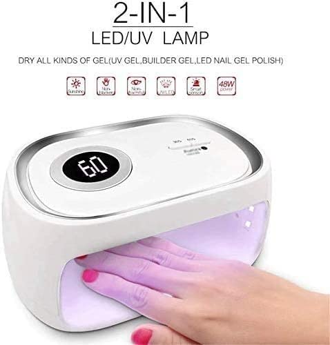 Professional 48W UV LED Nail Lamp - Fast Curing Gel Polish Dryer with 3 Timer Settings | Salon Quality Manicure Light for Home & Salon Use | Perfect Valentine's Gift for Women & Girls | Great for Gel Nails, Acrylics & DIY Nail Art