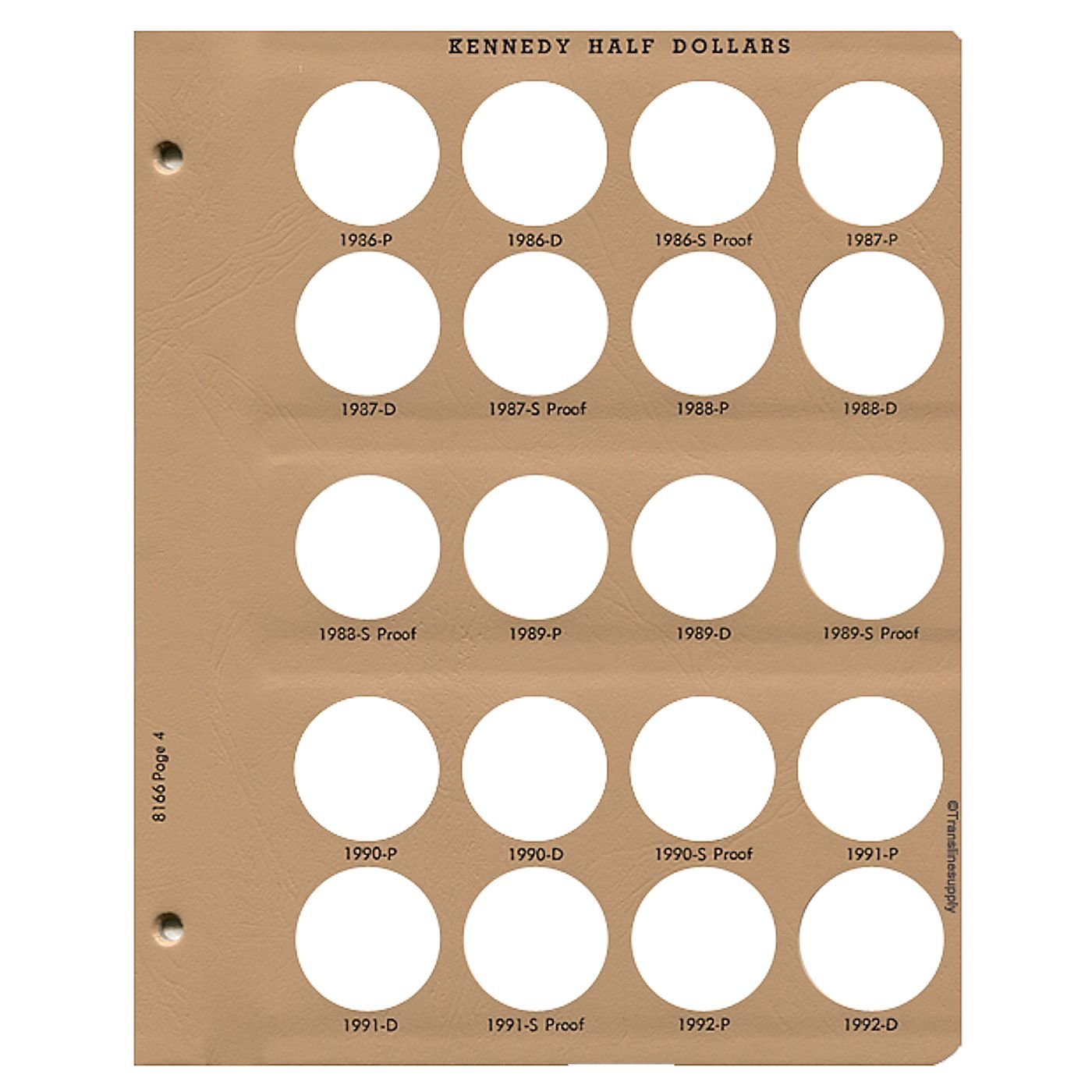 Dansco US Kennedy Half Dollar Coin Album with Proof 1964-2011 #8166 - Premium Coin Collection Book for US Half Dollar Coins - Perfect for Coin Collectors, Numismatists & History Enthusiasts