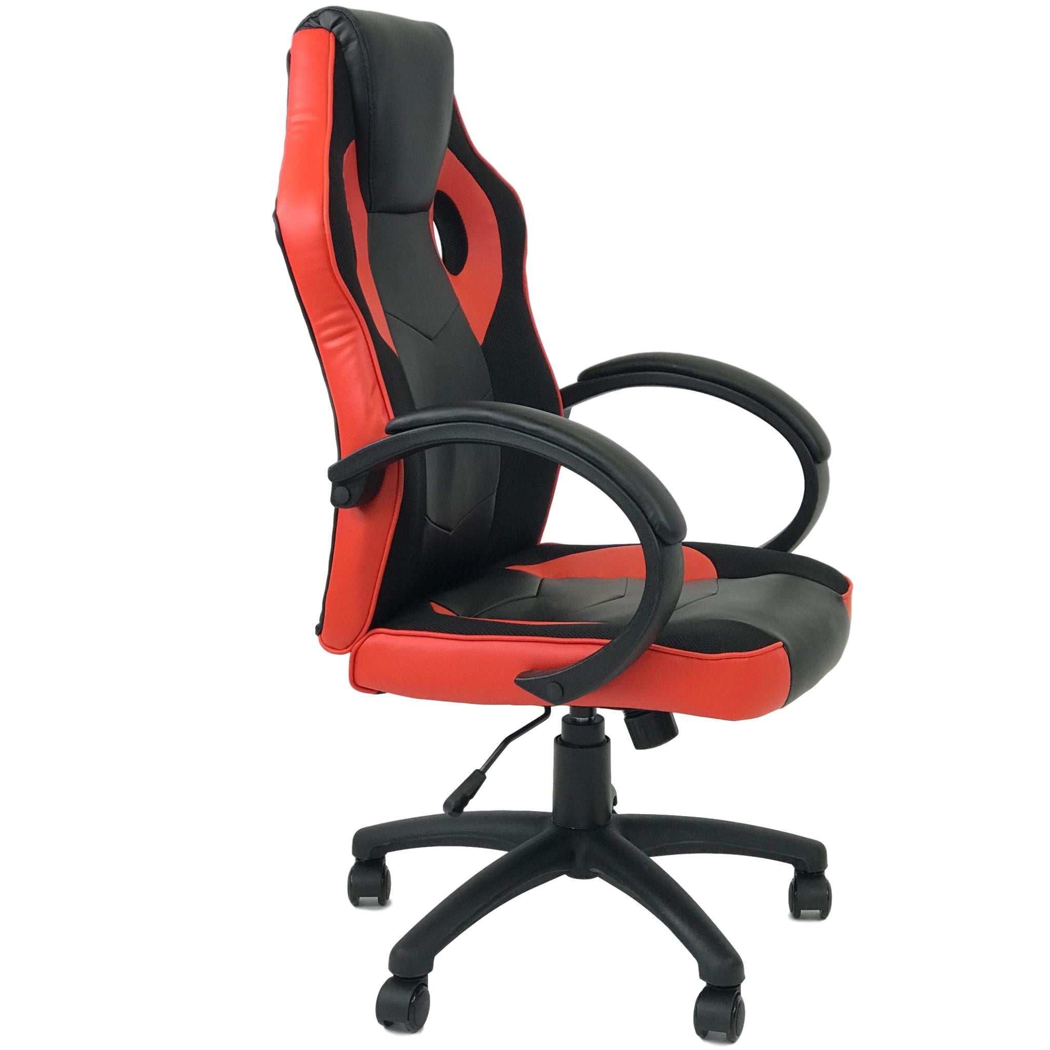 HAWK SERIES 4534 Ergonomic Gaming Chair - Black & Red Racing Style with Lumbar Support - Perfect for PC, Console Gaming & Home Office