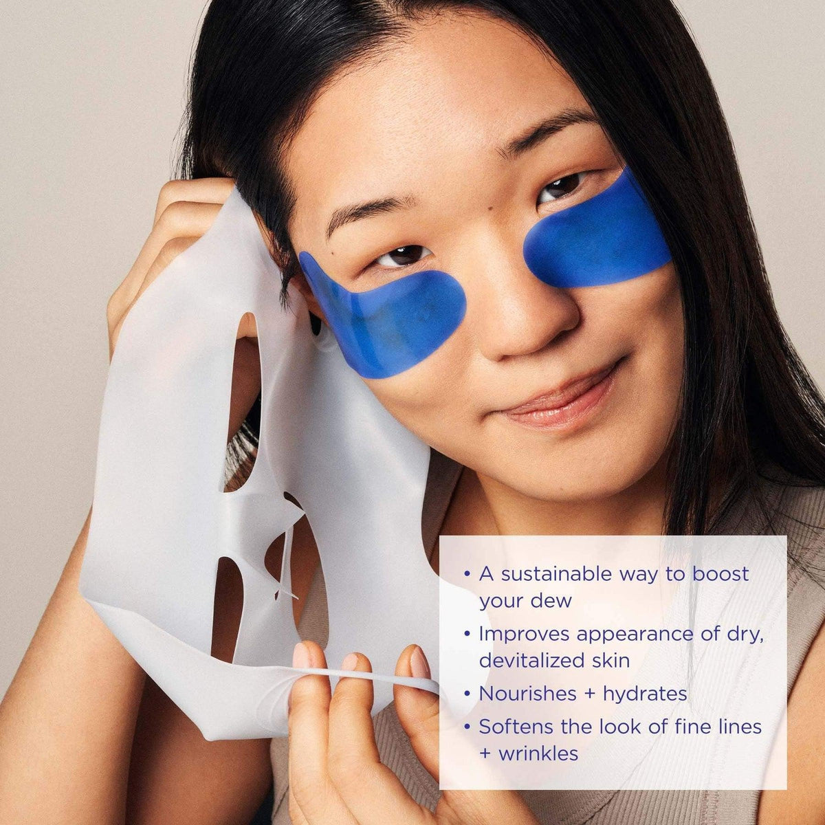 Reusable Silicone Face Mask Cover & Eye Mask Set - Soft Washable Skincare Accessories for Spa, Travel & Home Relaxation