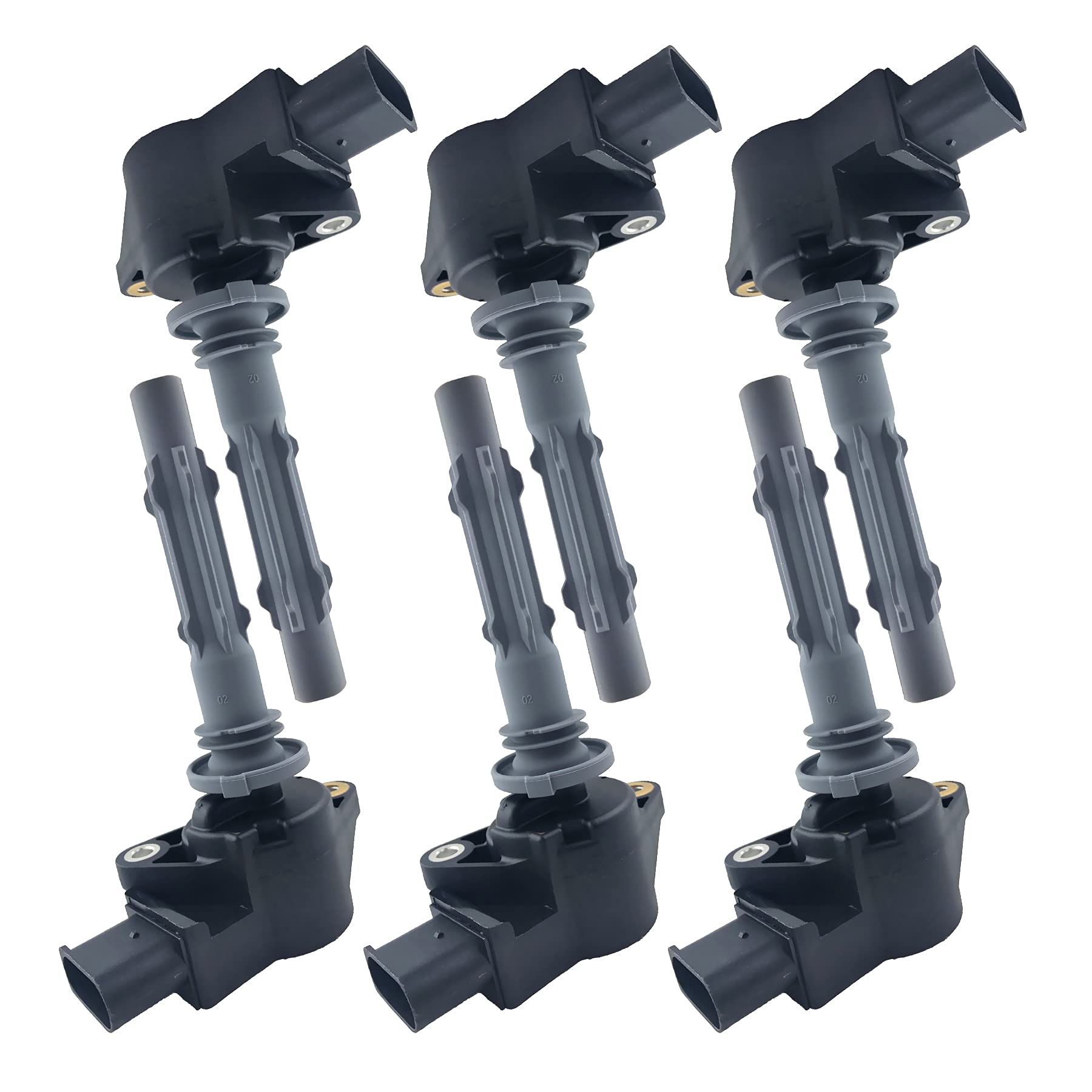 6-Pack New Ignition Coil on Plug Set Compatible with Mercedes-Benz C/E/S/R/CL/CLK/CLS/ML/GL/GLK/SL/SLK 07-08 & Dodge/Freightliner Sprinter - Replaces UF535, UF585, C1691 - Perfect for Engine Performance & Tune-Up Maintenance