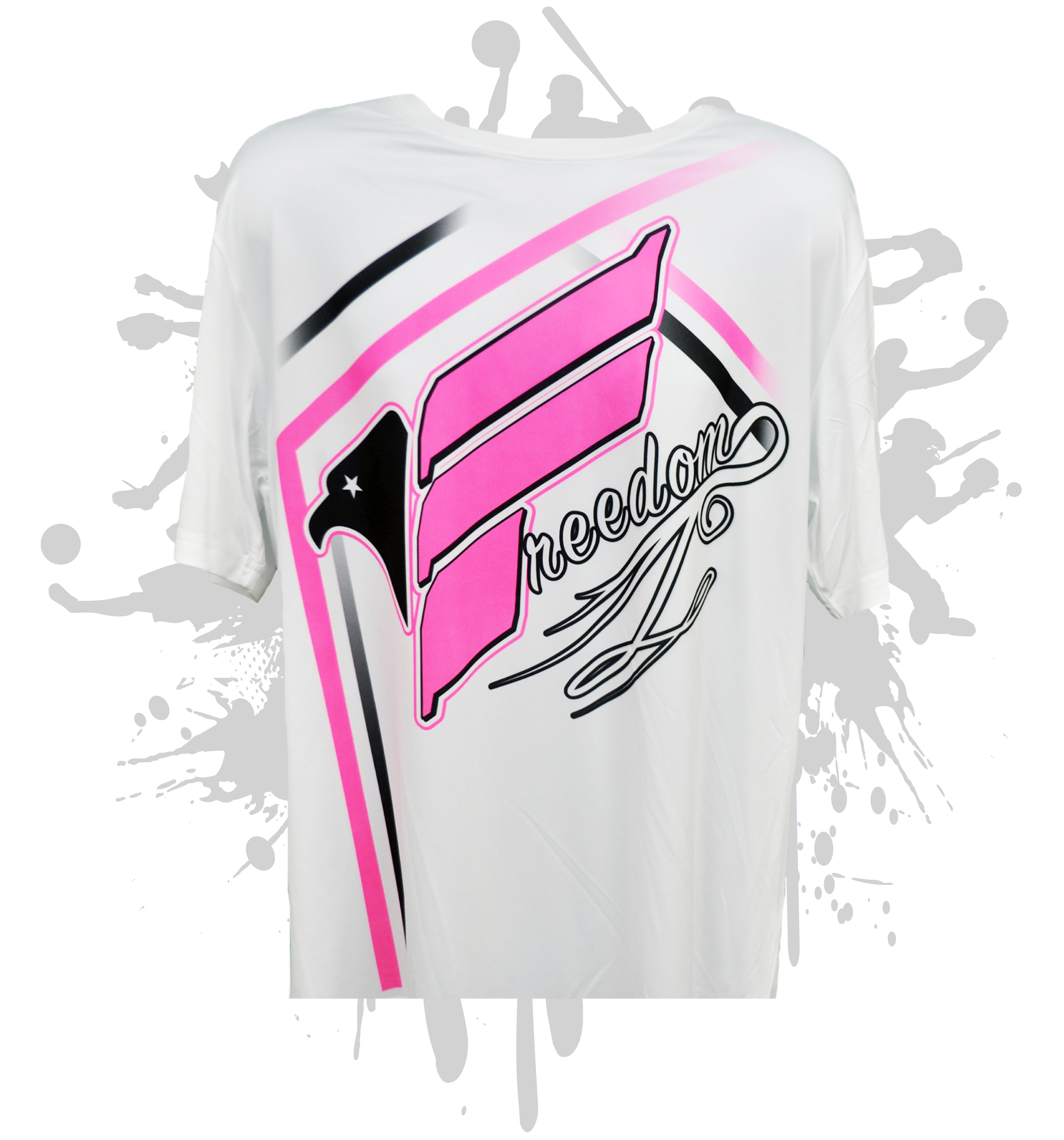 Freedom Special Script Men's White Sublimated Dye Jersey - Perfect for Sports, Gym Workouts & Casual Wear