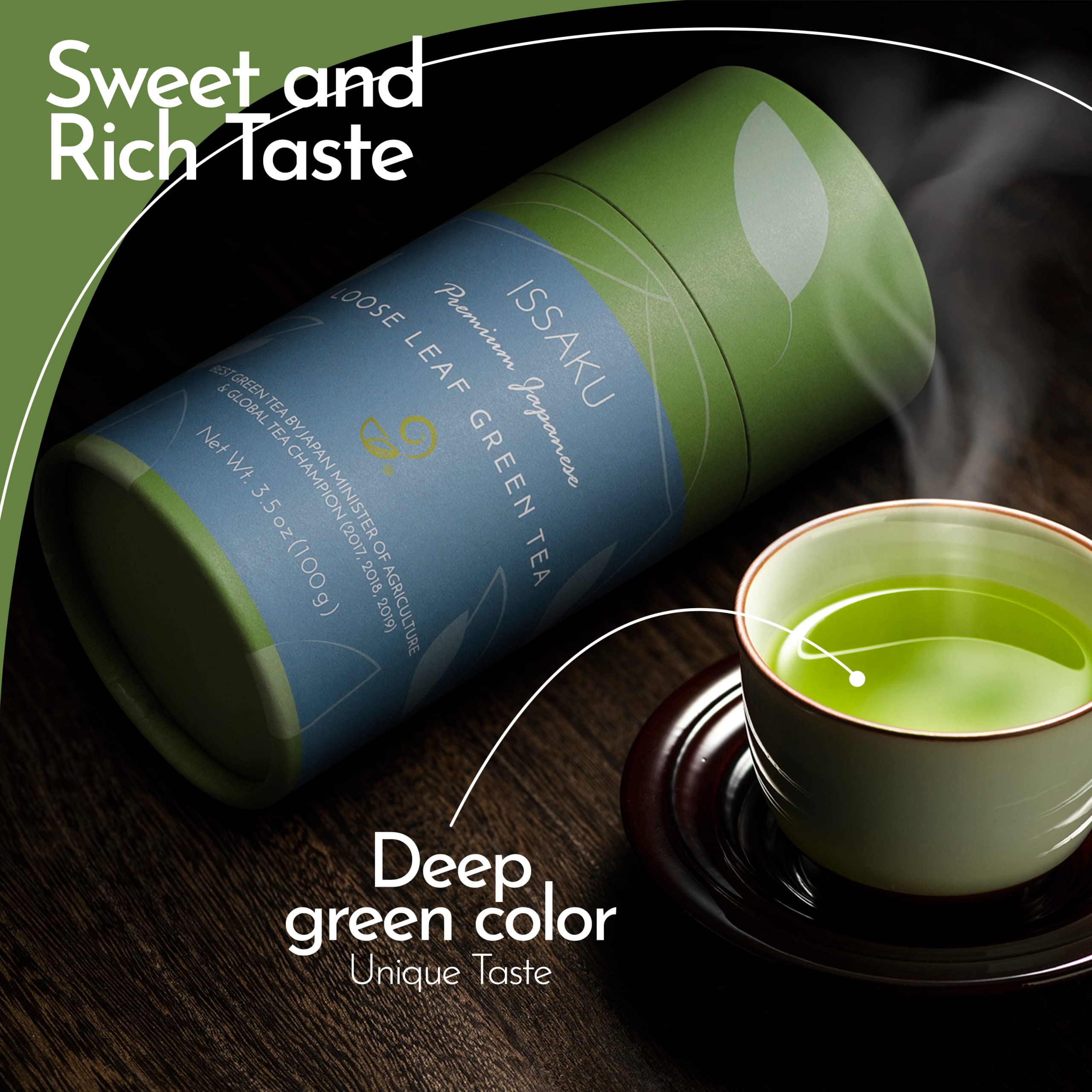 Premium Japanese Green Tea Set - Issaku, Nozomi & Gokuzyo Aracha Teas with Tokoname Kyusu Teapot - Authentic Japanese Tea Collection - Perfect for Tea Lovers, Gifts & Relaxation at Home or Office