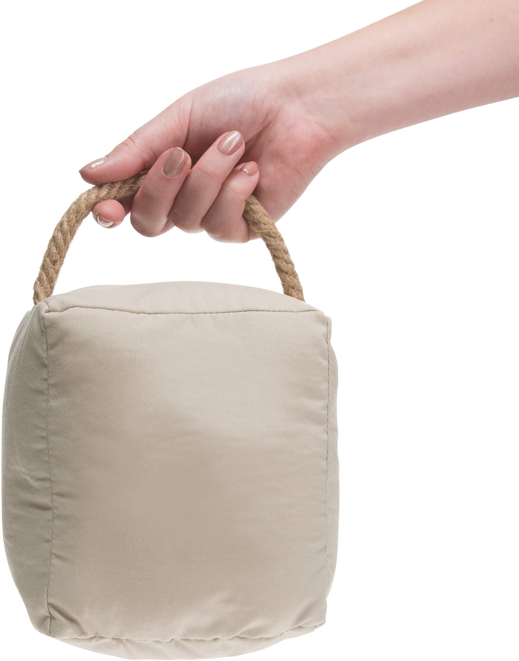 Cream Door Stopper with Handle - Welcome Decor for Home & Parties