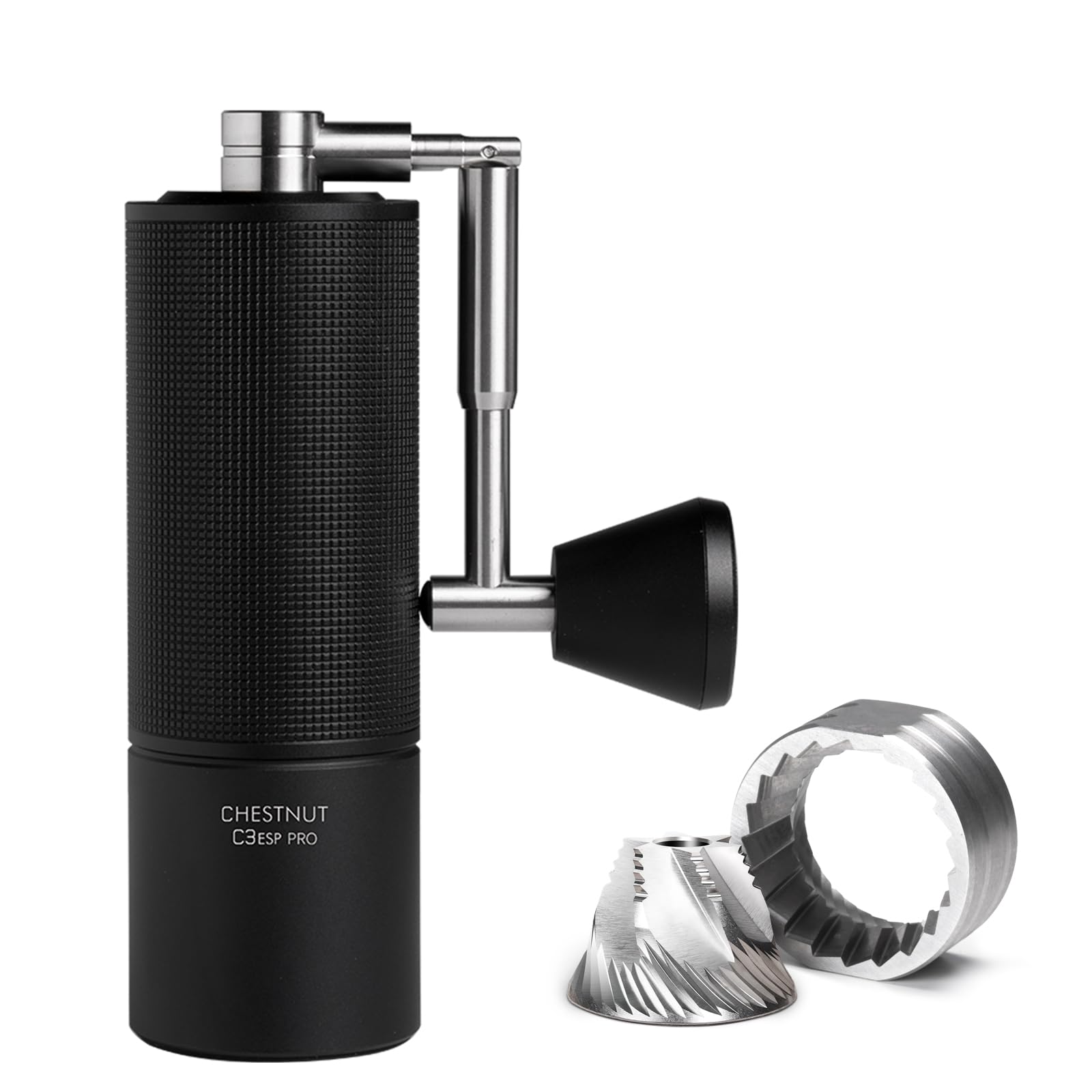 TIMEMORE C3 ESP PRO Manual Coffee Grinder - Stainless Steel Burr Mill for Espresso & French Press - Adjustable Coarse to Fine Settings with Double Bearing System - Perfect for Home, Office & Travel Coffee Brewing