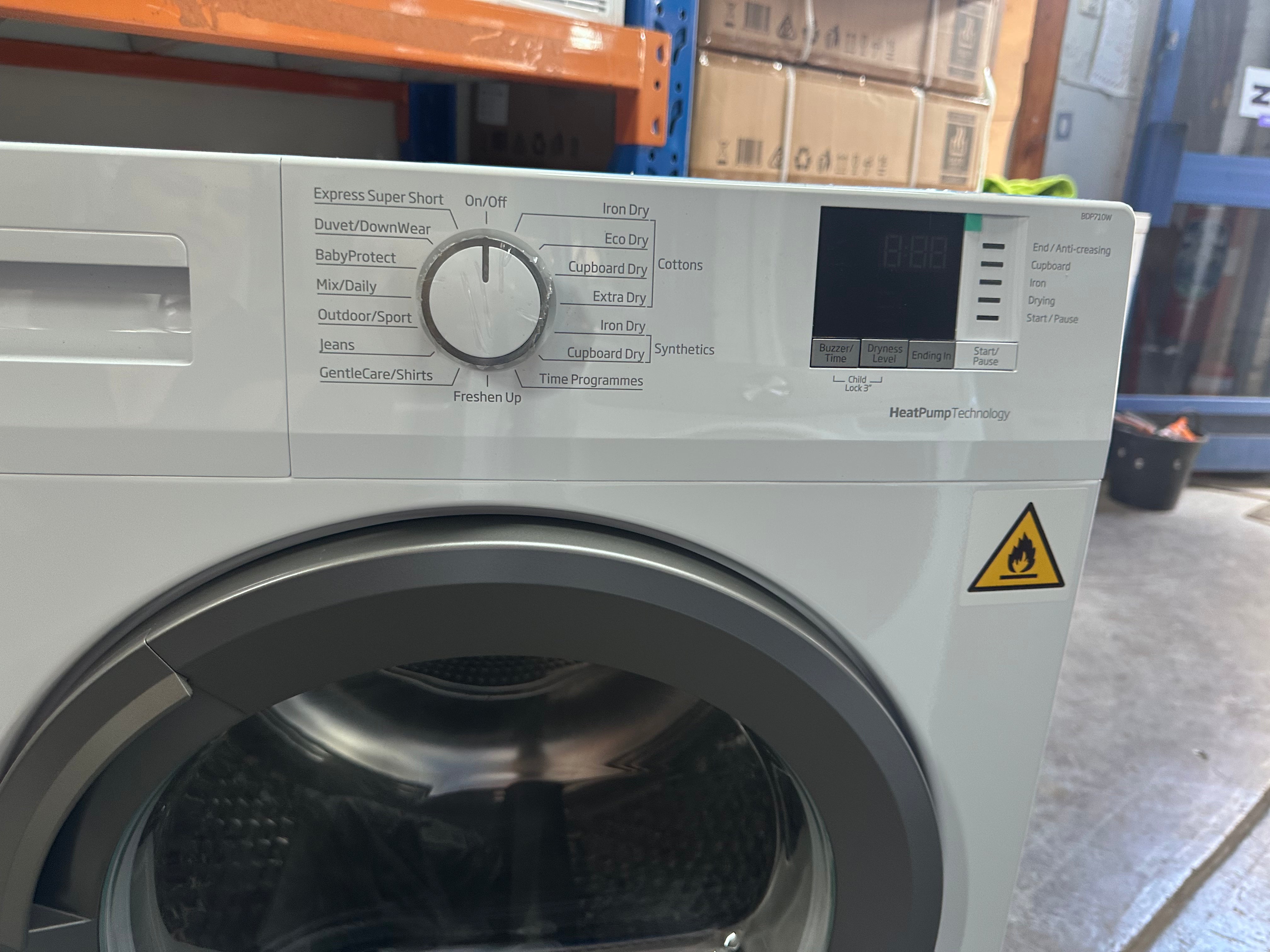 Beko BDP710W 7kg Heat Pump Dryer - Energy Efficient, Factory Second with Box Damage - Perfect for Small Laundry Rooms & Apartments