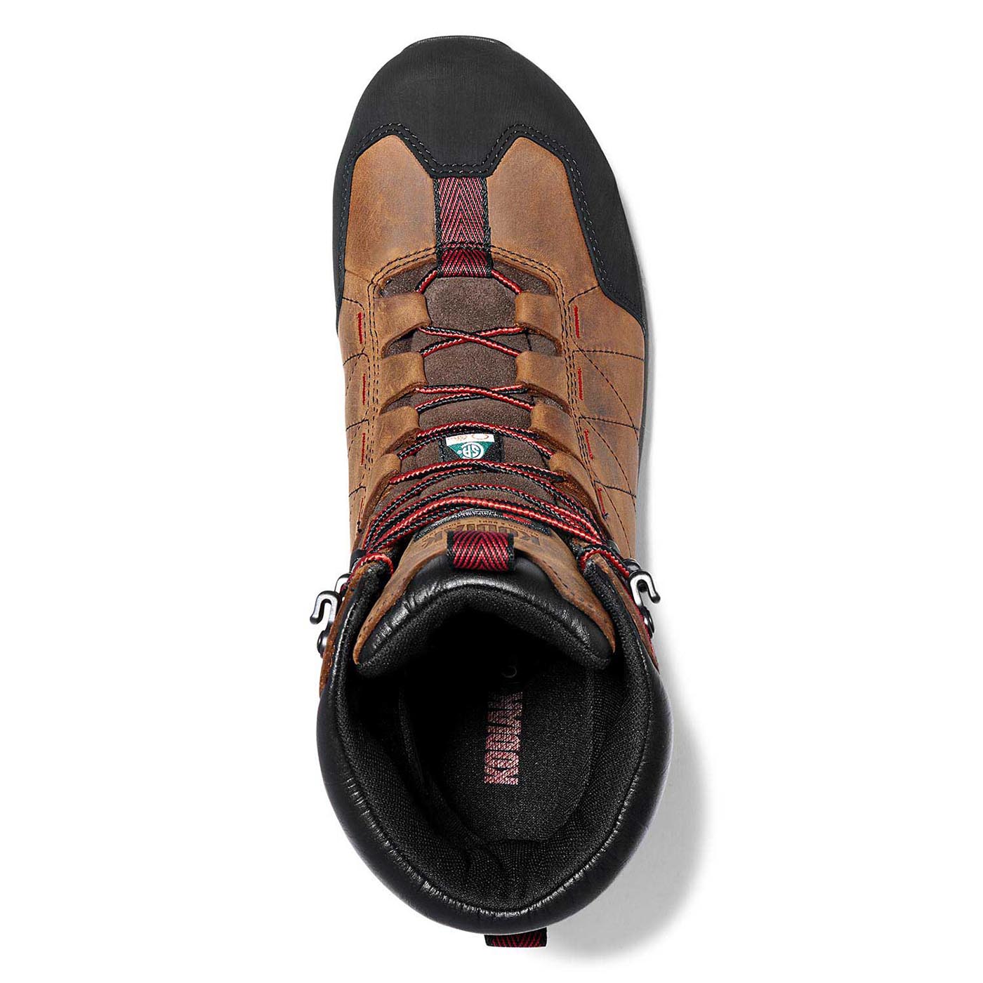 Kodiak Ice Conqueror Men's 8 Composite Toe Work Boots with Vibram® Arctic Grip® - Slip Resistant, Waterproof, Insulated Winter Work Boots for Construction & Outdoor Jobs (Brown, KD0A4TGDBRN) - Ideal for Snowy Terrains, Icy Conditions & Cold Weather Work Environments