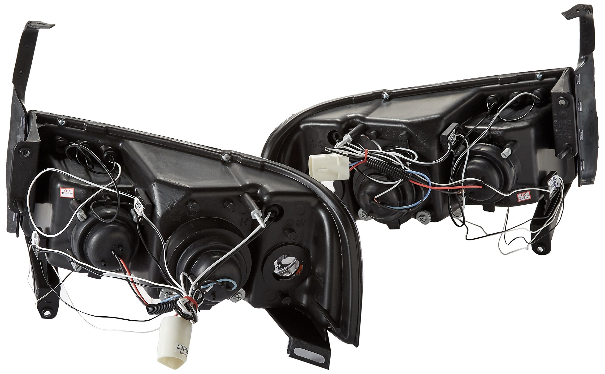 Spec-D Tuning 2LHP-RAM94G-TM Halo Projector Headlights for Dodge Ram 1500/2500 - Smoke Lens & Glossy Black - Enhanced Night Driving & Off-Road Style
