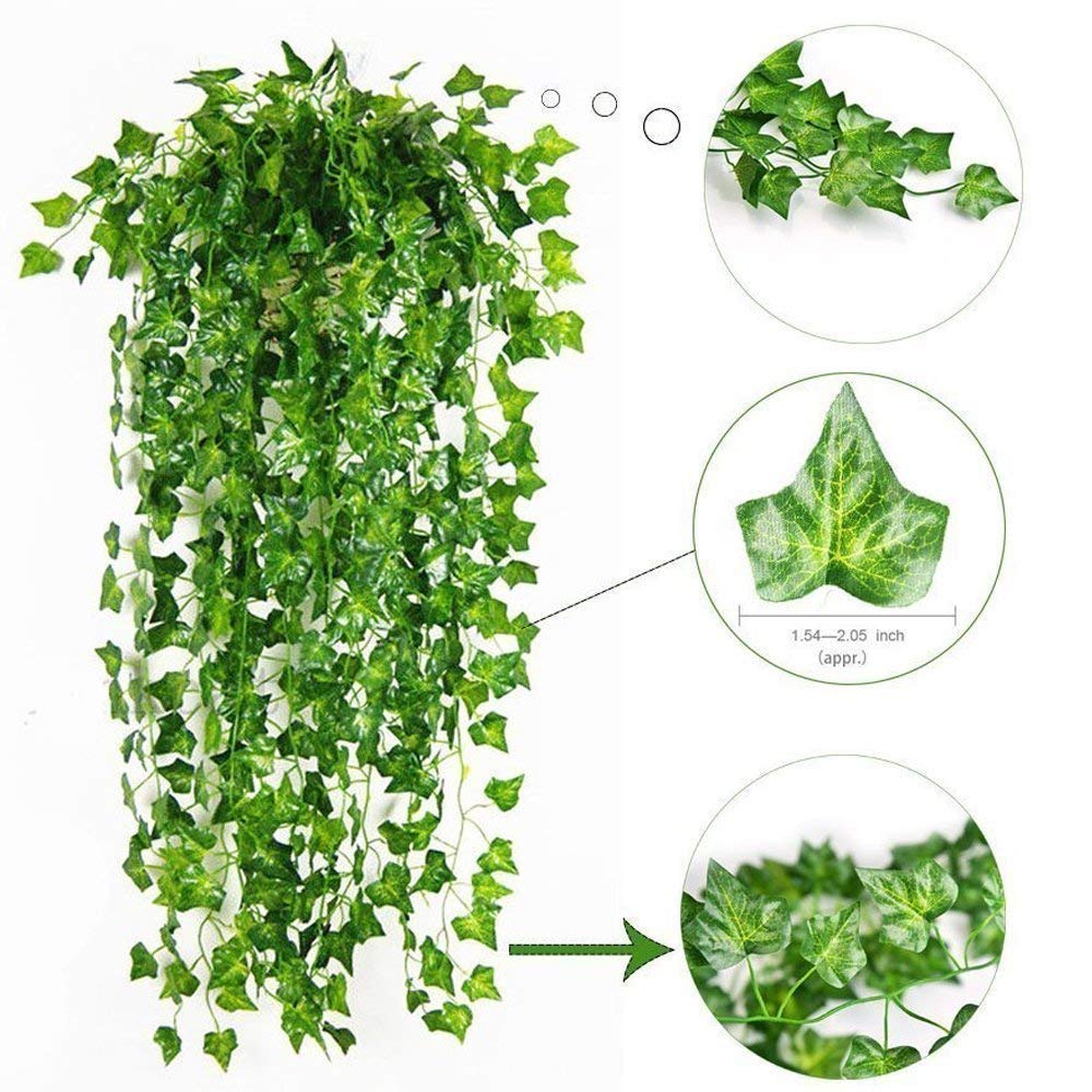 168ft Artificial Ivy Vine Garland - Fake Foliage Greenery for Home Decor, Scindapsus Leaves Indoor Outdoor Hanging Plants - Perfect for Wedding, Party, Garden & Wall Decoration