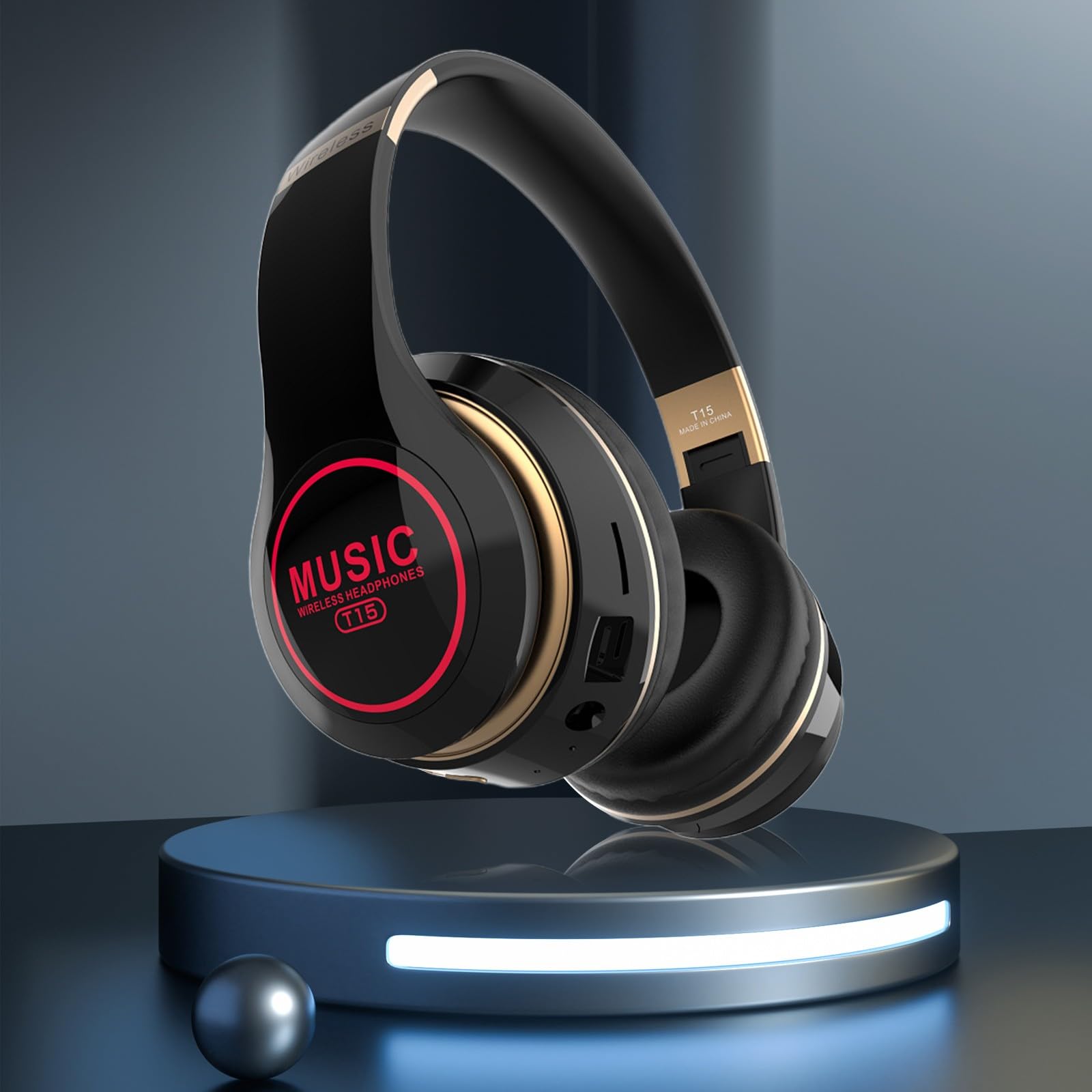 Wireless Bluetooth Headphones with Active Noise Cancelling - Over Ear Bass Stereo Sound Headphones for Music Playback | Perfect for Travel, Workouts, and Office Use
