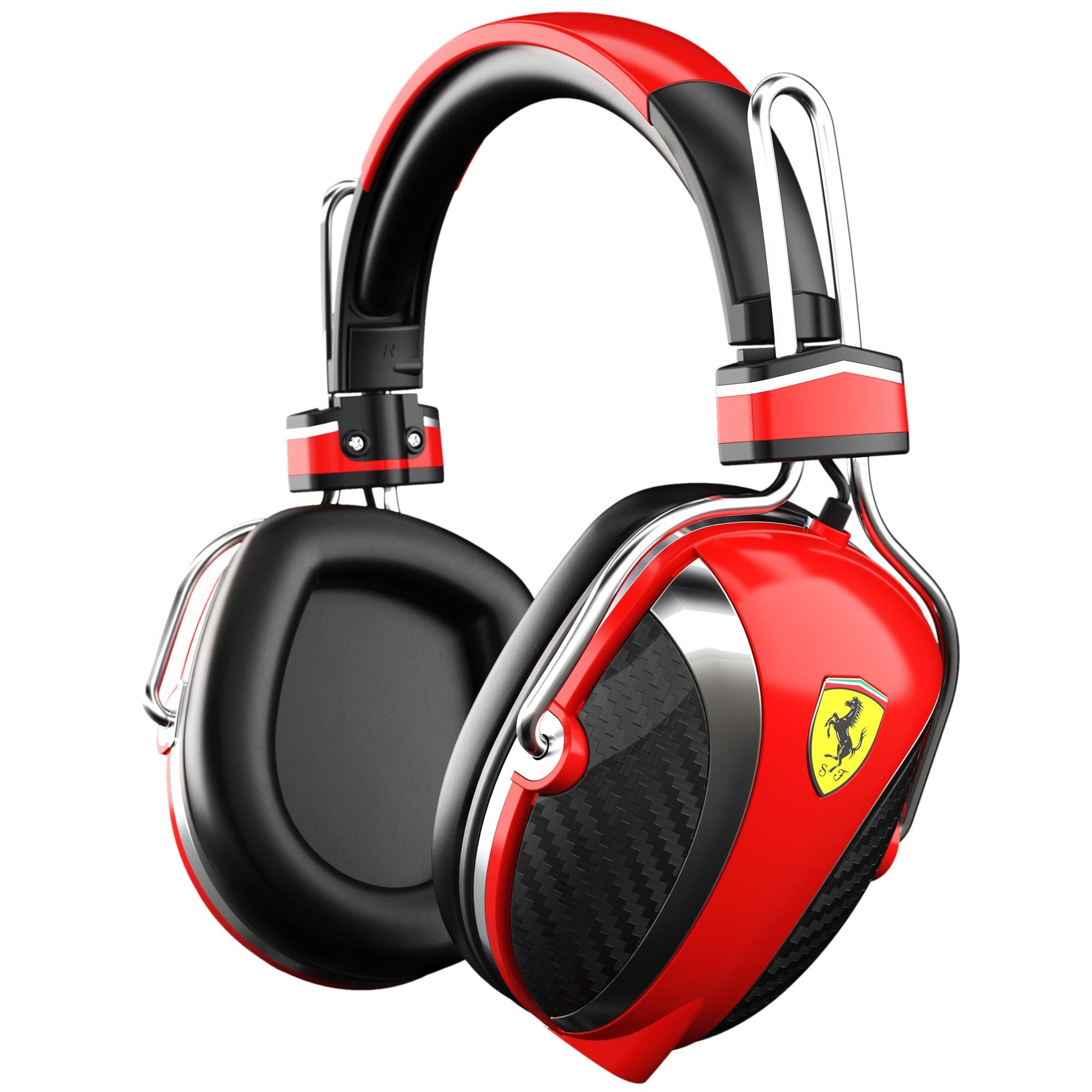 Ferrari Scuderia P200 On-Ear Headphones - Red Wireless Bluetooth Headset for Sports, Gaming & Travel | Premium Sound Quality & Comfortable Design