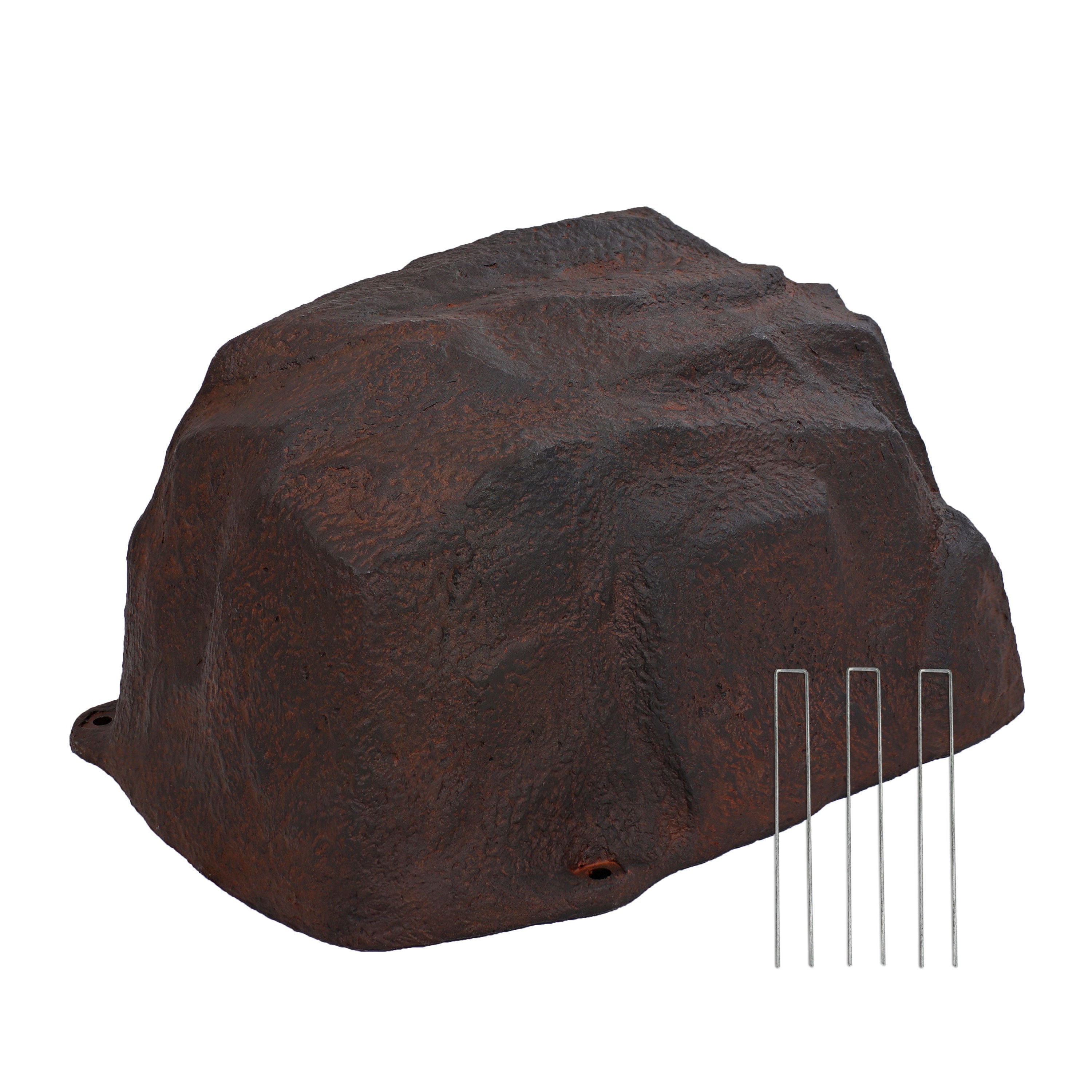 Sunnydaze Low Profile Artificial Landscape Rock Cover with Stakes - Decorative Yard & Garden Camouflage for Utility Boxes, Pipes & Unsightly Objects