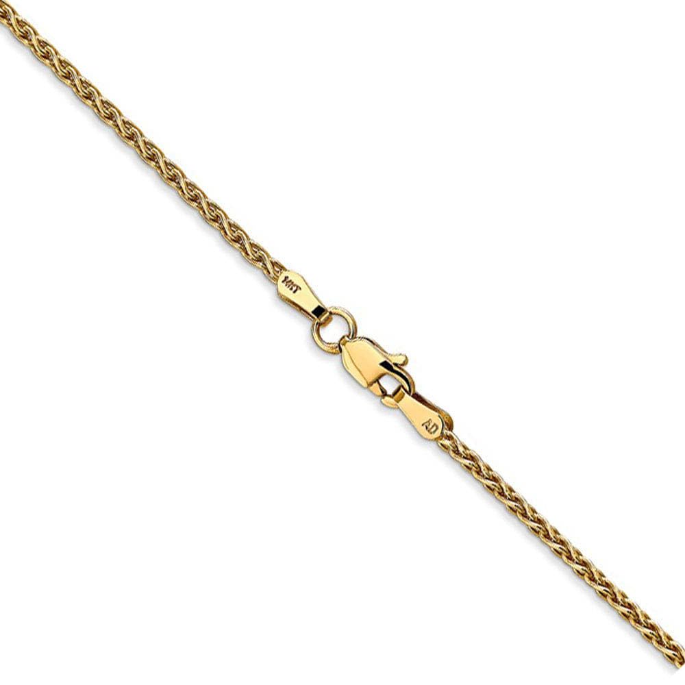 14k Yellow Gold Parisian Wheat Chain Necklace for Women